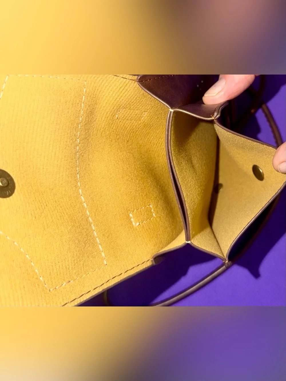 Brown Leather Crossbody Pouch